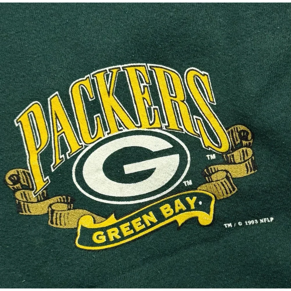 Vintage 90s Nutmeg Mills Green Bay Packers Baggy Comfy Sweatpants Green NFL - M